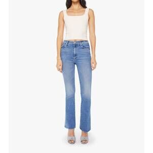 NEW MOTHER high waisted weekender skimp jeans in swing and miss